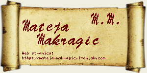 Mateja Makragić vizit kartica